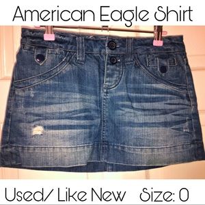 American Eagle Jean Skirt Size 0